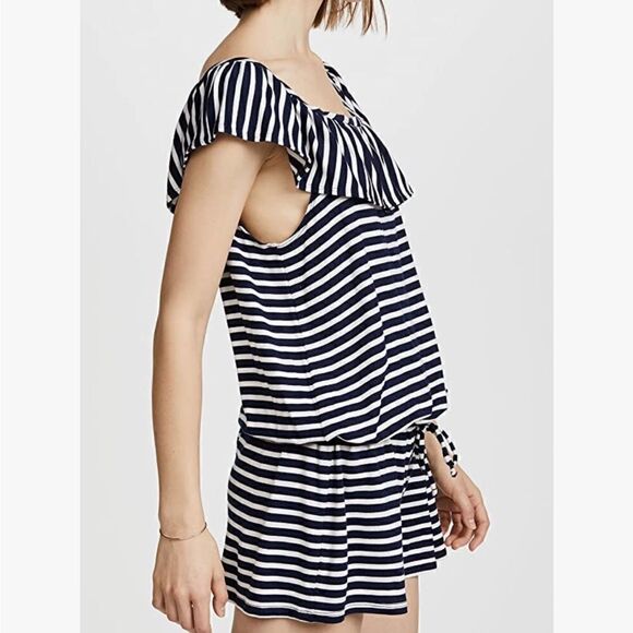 Splendid Striped Off-the-Shoulder Romper size medium - Picture 3 of 13